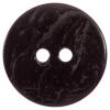 Perlmuttknopf schwarz gefärbt mit floralem, mit Laser abgetragenem Motiv