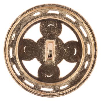 Luxuriöser Knopf aus Metall in Gold mit Kettenmuster