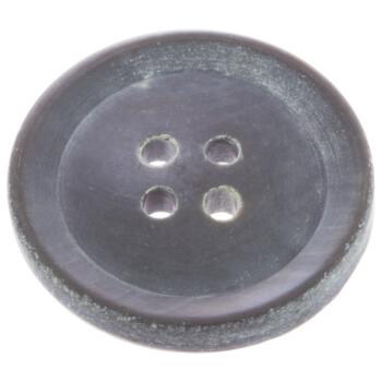 Perlmuttknopf mit Rand aus Trocas-Schnecke in Grau matt