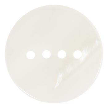 Perlmuttknopf in modernem Design aus Rivershell in Weiß