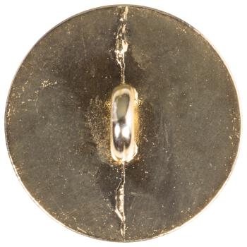 Blusenknopf mit gewölbter Glaseinlage in Schwarz und goldener Metallfassung