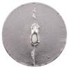 Blusenknopf mit fein facettierter Glaseinlage in Schwarz und silberner Metallfassung
