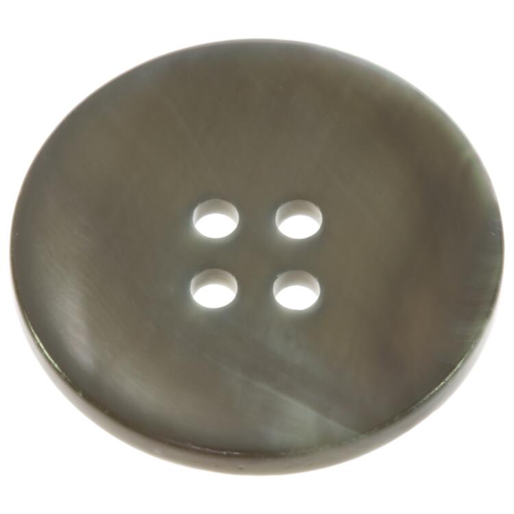 Perlmuttknopf aus Trocas-Schnecke grau gebeizt 23mm
