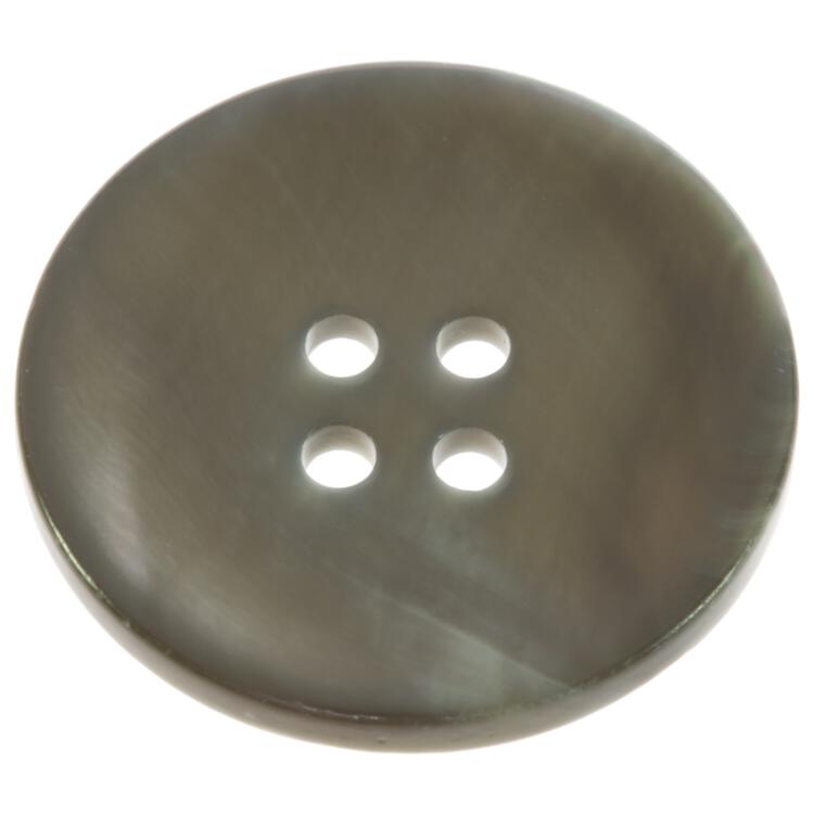 Perlmuttknopf aus Trocas-Schnecke grau gebeizt 25mm