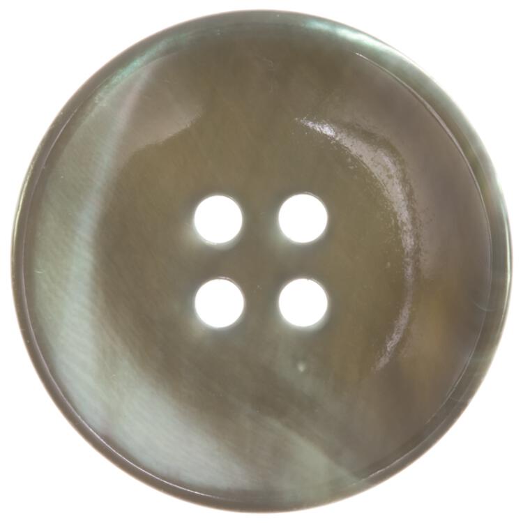 Perlmuttknopf aus Trocas-Schnecke grau gebeizt 25mm