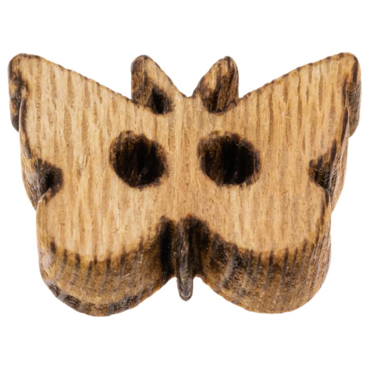 Kinderknopf/Babyknopf - Schmetterling aus echtem Holz 15mm