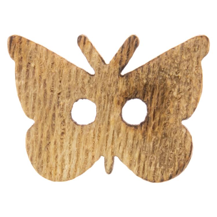 Kinderknopf/Babyknopf - Schmetterling aus echtem Holz 15mm