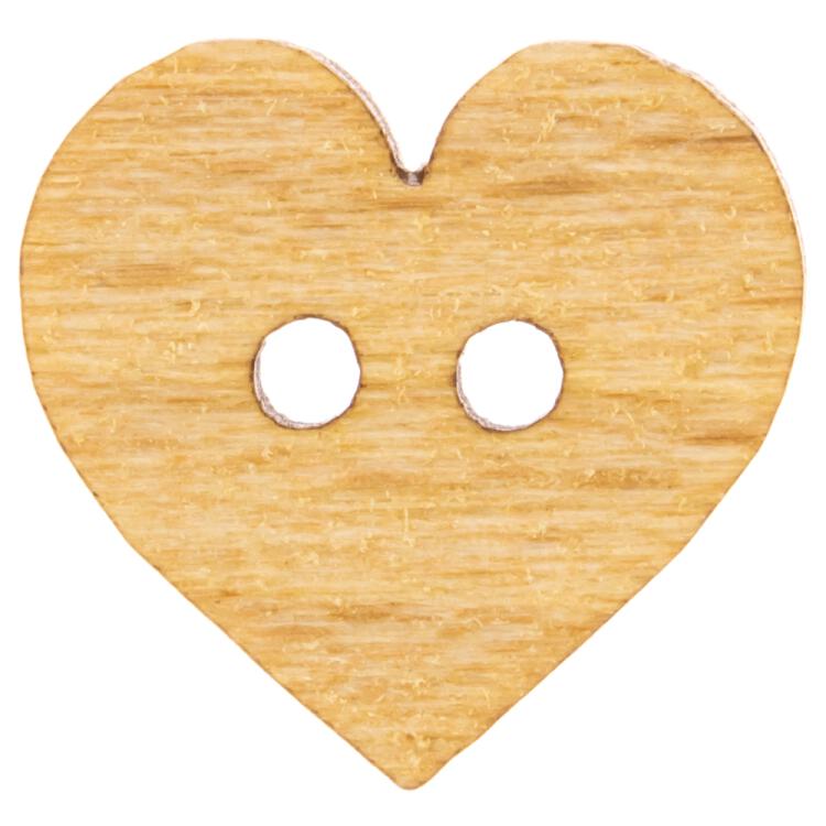 Kinderknopf/Babyknopf - Herzknopf aus echtem Holz