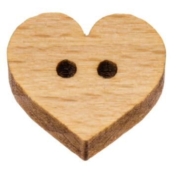 Kinderknopf/Babyknopf - Herzknopf aus echtem Holz