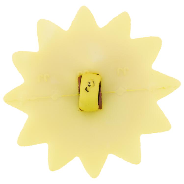 Kinderknopf -  lachende Sonne in Gelb 23mm