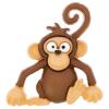 Kinderknopf aus Kunststoff - schlauer Affe in Braun