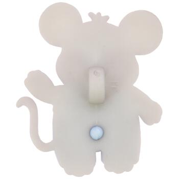 Kinderknopf/Babyknopf - putziges Mäuschen in blauer Latzhose