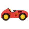 Kinderknopf aus Kunststoff - Rennwagen in Rot