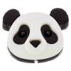 Kinderknopf aus Kunststoff - Panda-Kopf in Schwarz-Weiß