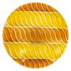 Metallknopf mit Wellenmuster in Gelb und Orange