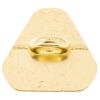 Dreieckiger Blusenknopf aus Metall in Gold mit filigranem Zickzack-Muster