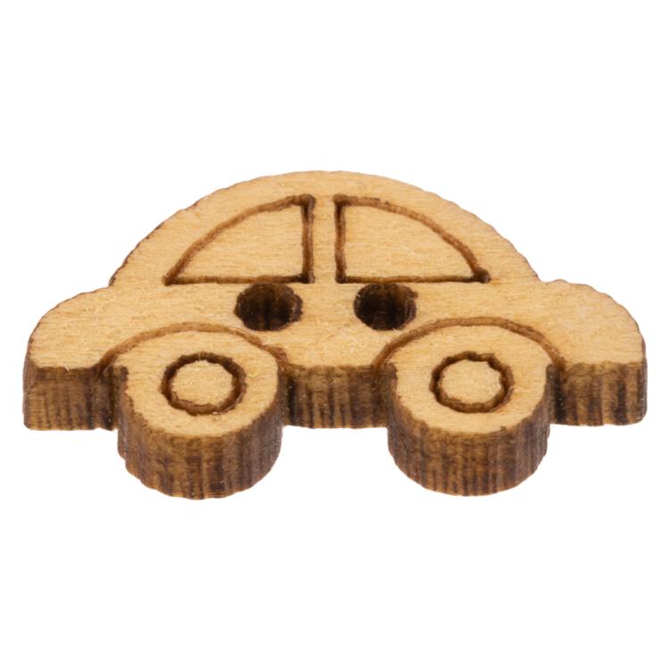 Kinderknopf/Babyknopf - Auto aus echtem Holz 20mm