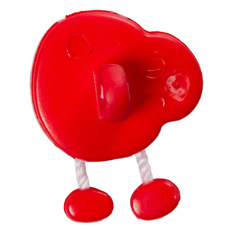 Kinderknopf - lustiger Marienkäfer in Rot mit Füßchen