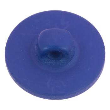 Kinderknopf/Babyknopf aus Kunststoff in Blau mit Schmetterling-Lasergravur