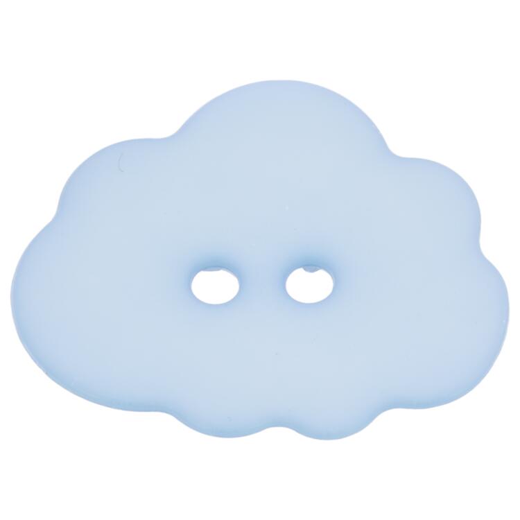 Kinderknopf aus Kunststoff -  leichte Wolke in Hellblau  30mm