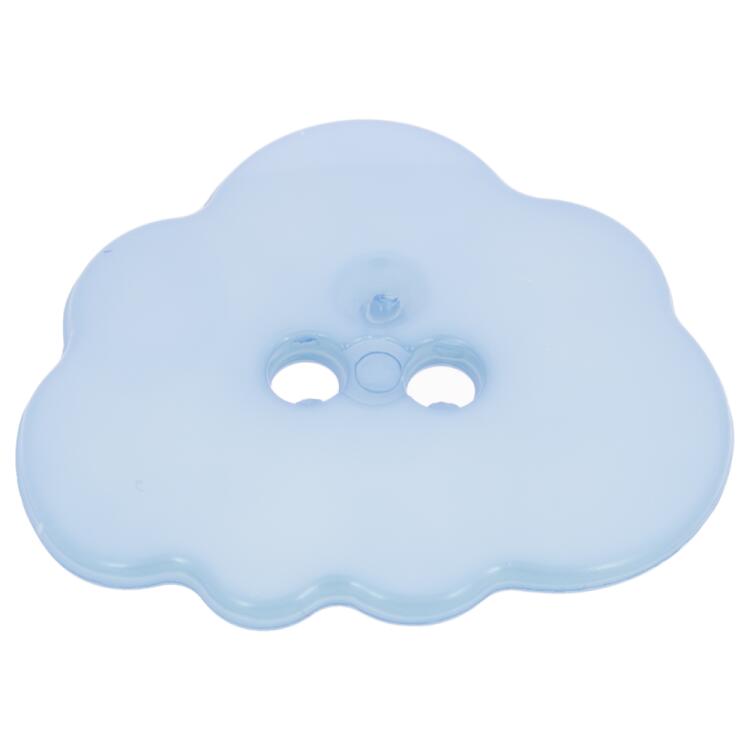 Kinderknopf aus Kunststoff -  leichte Wolke in Hellblau  30mm