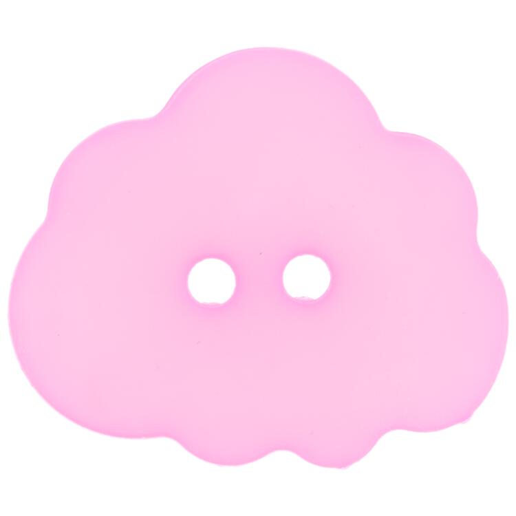 Kinderknopf aus Kunststoff -  leichte Wolke in Rosa