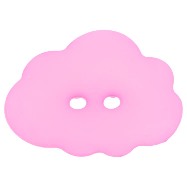 Kinderknopf aus Kunststoff -  leichte Wolke in Rosa 
