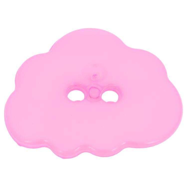 Kinderknopf aus Kunststoff -  leichte Wolke in Rosa  23mm