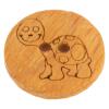 Kinderknopf - Holzknopf mit Schildkröte-Motiv