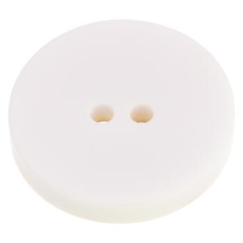 Kinderknopf aus Kunststoff in Weiß mit braunem Rehmotiv