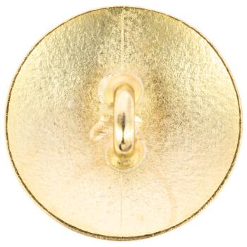 Metallknopf in Gold-Dunkelrot mit filigranem Ornament