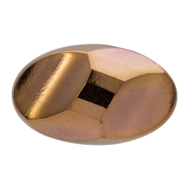 Ovaler Glasknopf in Kupfer an beiden Seiten abgeschliffen 18mm