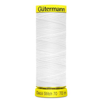 Zierstichfaden Gütermann Deco Stitch 70 (800) weiß 70m