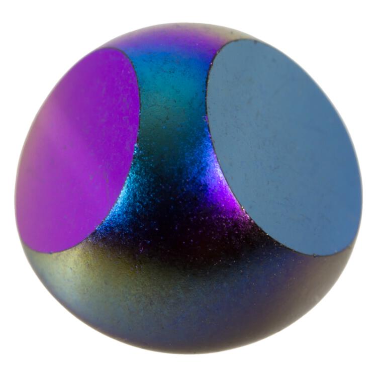 Kugelförmiger Glasknopf in Bunt angeschliefen an zwei Seiten 11mm