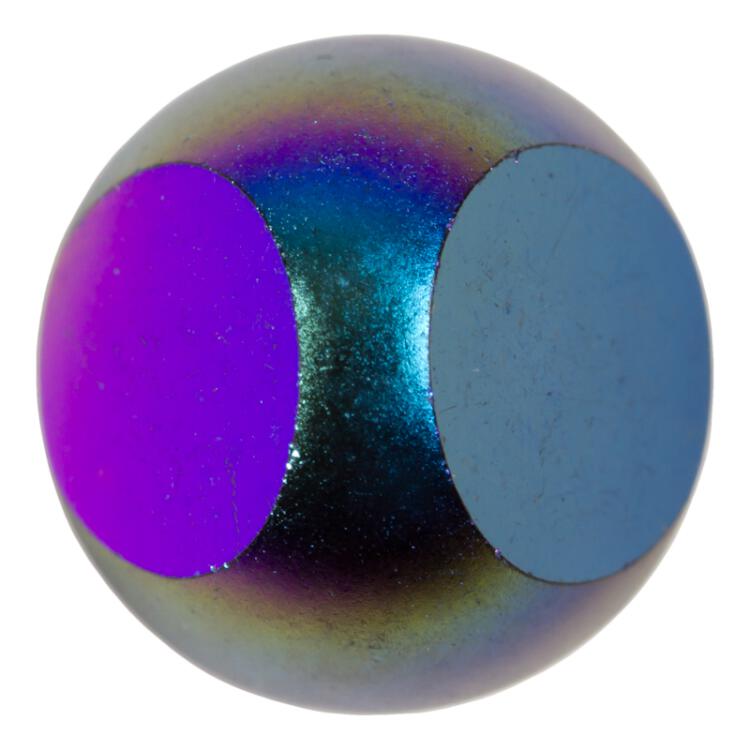 Kugelförmiger Glasknopf in Bunt angeschliefen an zwei Seiten 11mm