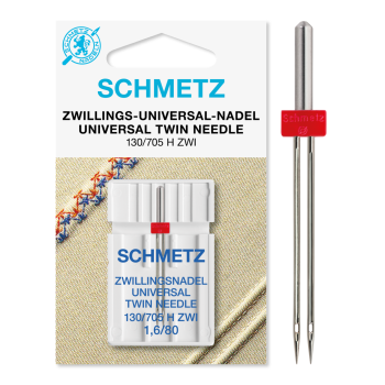 Schmetz Zwillings-Universal-Nadel (NM 80) | Nadelabstand: 1,6 mm