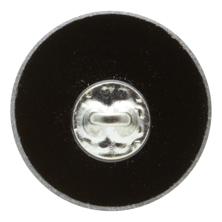 Runder Glasknopf mit Metallöse und feinem Facetten-Schliff 15mm