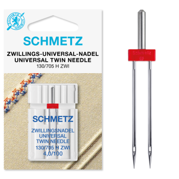 Schmetz Zwillings-Universal-Nadel (NM 100) | Nadelabstand: 4 mm
