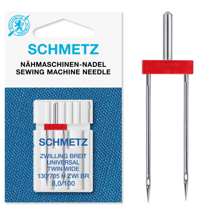 Schmetz Zwillings-Universal-Nadel (NM 100) | Nadelabstand: 8 mm