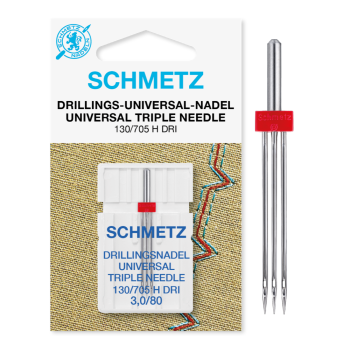 Schmetz Drillings-Universal-Nadel (NM 80) | Nadelabstand: 3 mm
