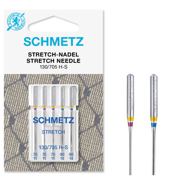 Schmetz Stretch-Nadel (NM 75-90) | 5er Combi-Box: 3x75 | 2x90