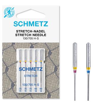 Schmetz Stretch-Nadel (NM 75-90) | 5er Combi-Box: 3x75 | 2x90