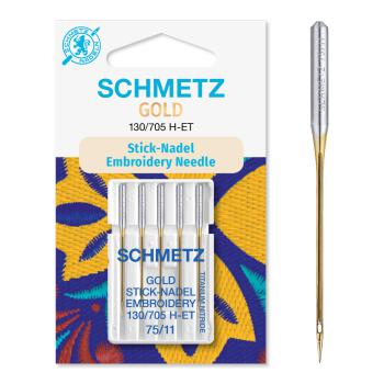 Schmetz Gold Stick-Nadel (NM 75) | 5er Box | 130/705 H-ET