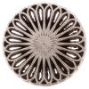 Filigraner Metallknopf in geometrischer Blumenform altsilber