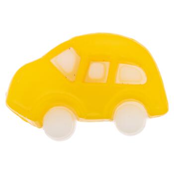 Kinderknopf - gelbes Auto