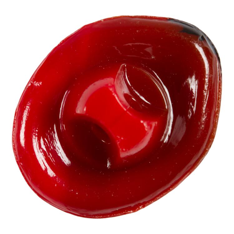 Glasknopf Marienkäfer schwarz rot handgemalt
