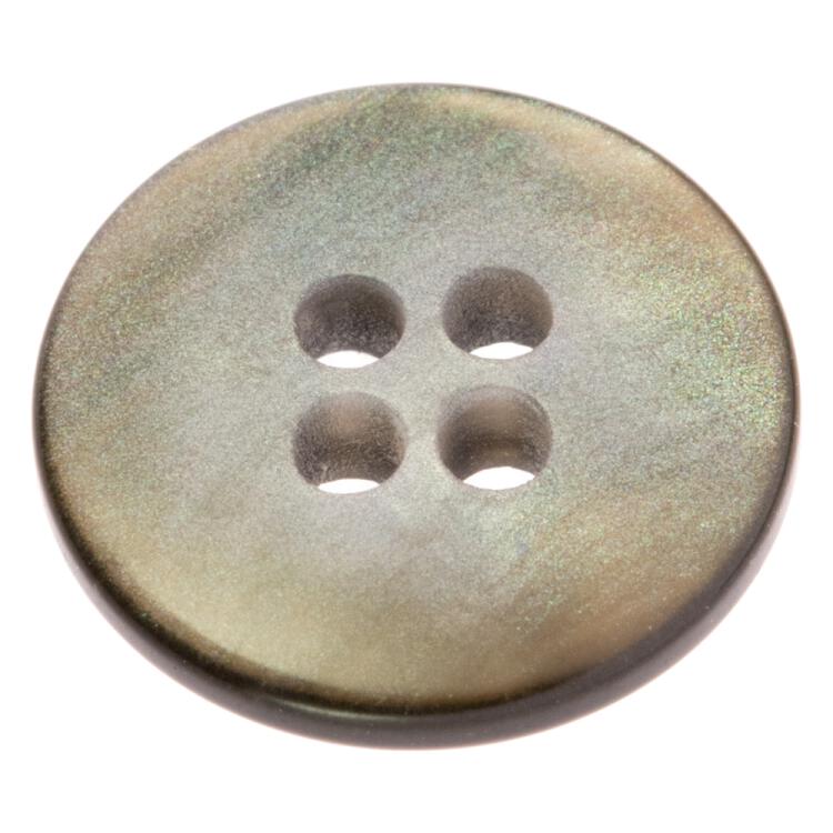Hemdenknopf/Blusenknopf aus hochwertigem Kunststoff in Perlmuttoptik Grau