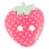 Kinderknopf aus Kunststoff - Erdbeere in Rosa