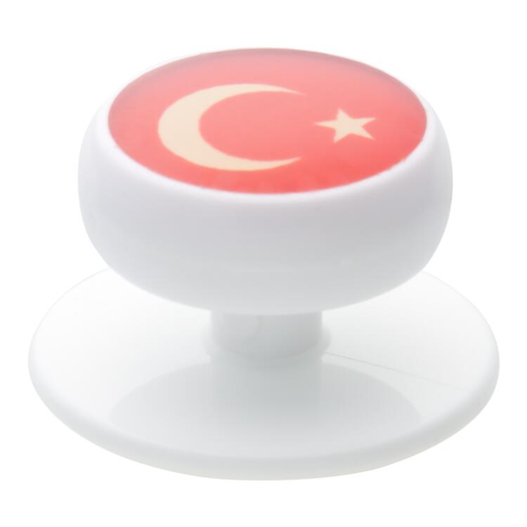 Kochknopf aus Kunststoff mit Türkei-Fotomotiv 18mm