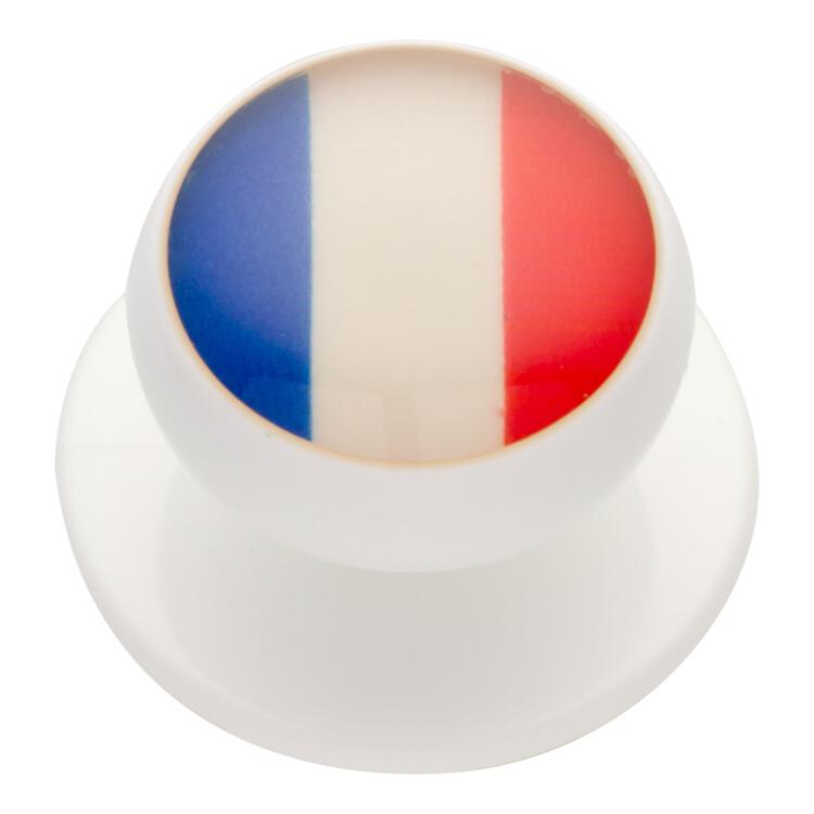 Kochknopf aus Kunststoff mit Frankreich-Fotomotiv 18mm